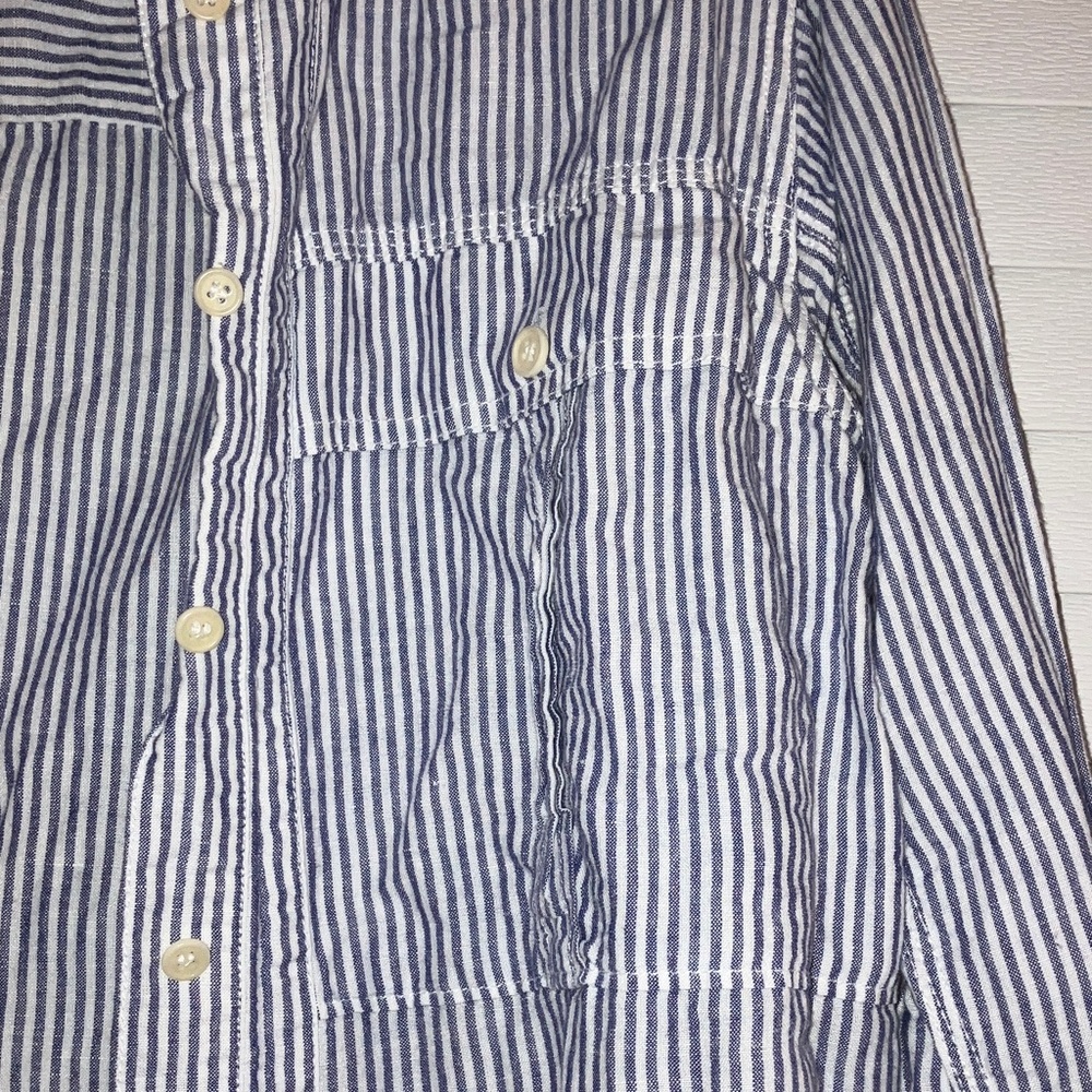 J. Crew Blue Striped Shirt - Picture 4 of 6